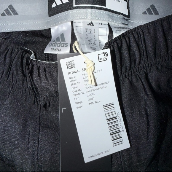 Adidas Padded Football Girdle Shorts Black Adult Large Compression - Picture 5 of 6